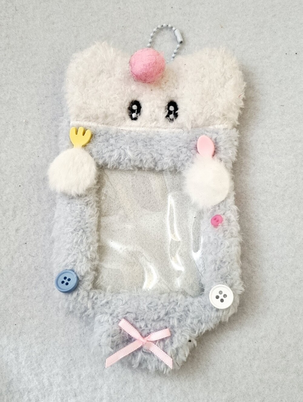 Cute Bear Kpop Fluffy Plushy Photocard Holder ID card holder
